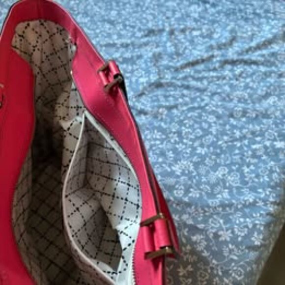 Kate Spade Red Big Tote Bag Purse - Picture 5 of 6